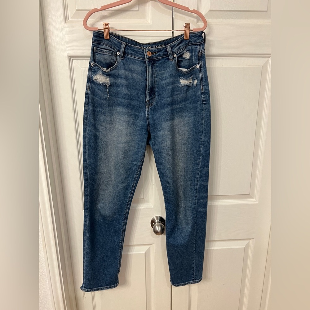 American Eagle Outfitters Dark Blue Mom Jeans
